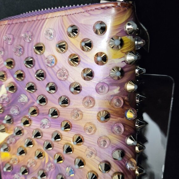 Christian Louboutin Spike Studs Zipper Wallet - Rare Color - Picture 12 of 16